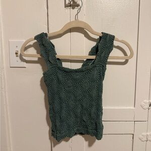 Free People Love Letter Floral Knit Top